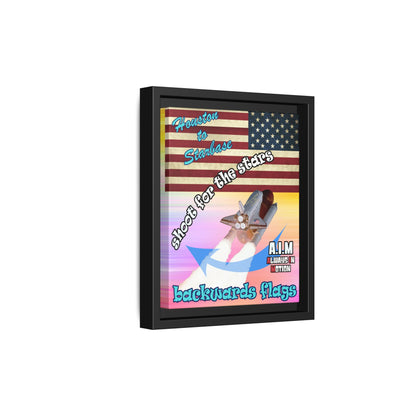 shoot for the stars - framed canvas art (color blur)