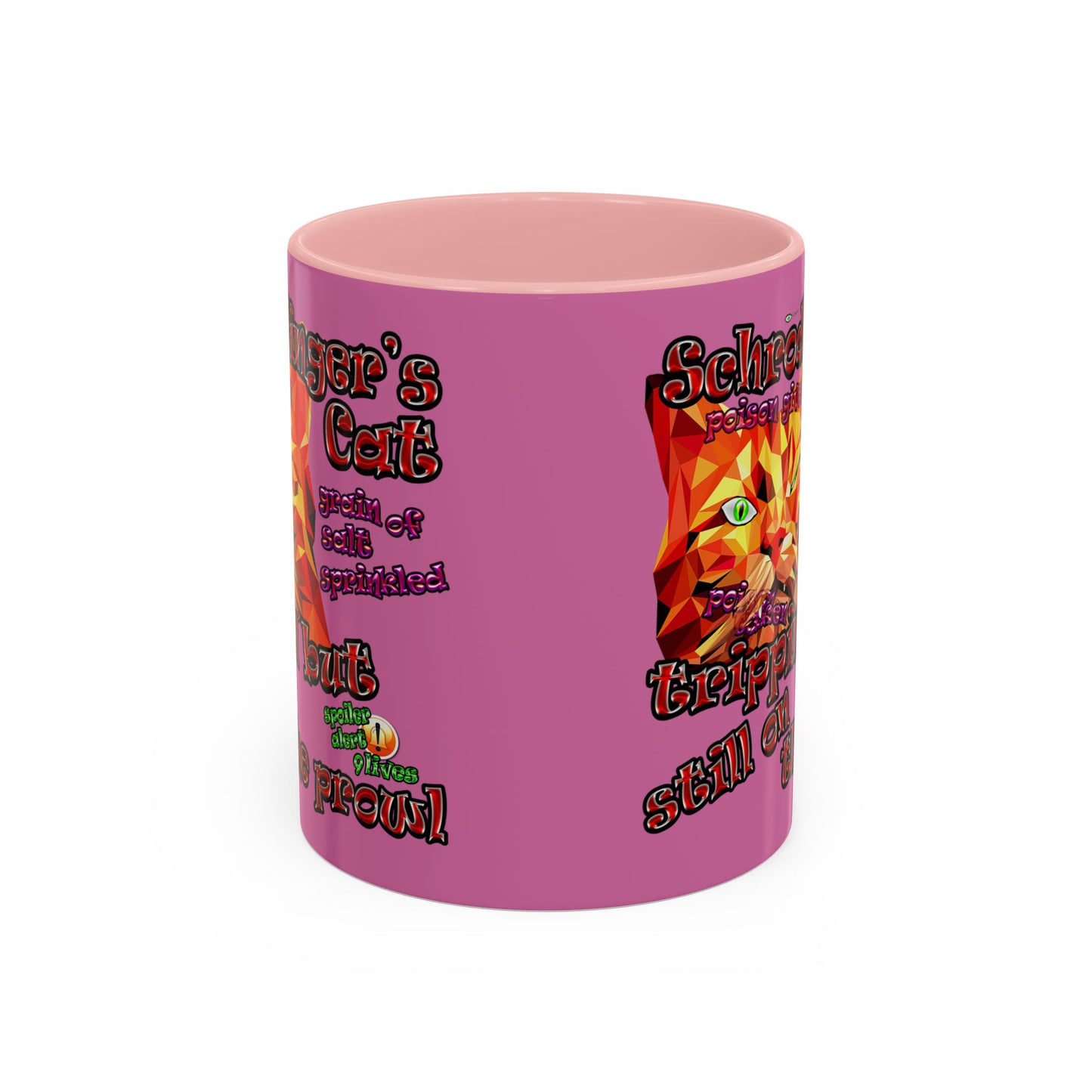 schrodinger's cat - Accent Mug (light pink)