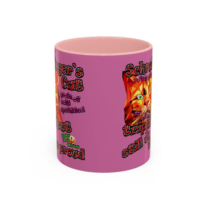 schrodinger's cat - Accent Mug (light pink)