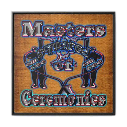 em cee squared - framed canvas art (brown papyrus)
