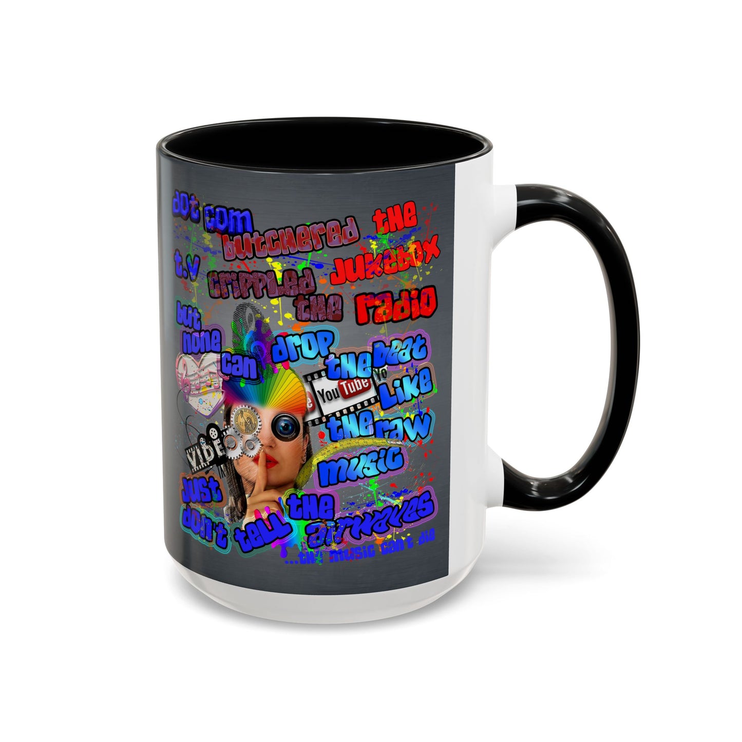 drop the beat - Accent Mug (grey-light grey)