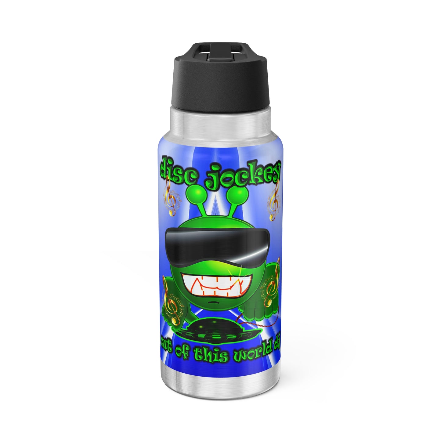 disc jockey - Gator Tumbler, 32oz (blue-white wave)