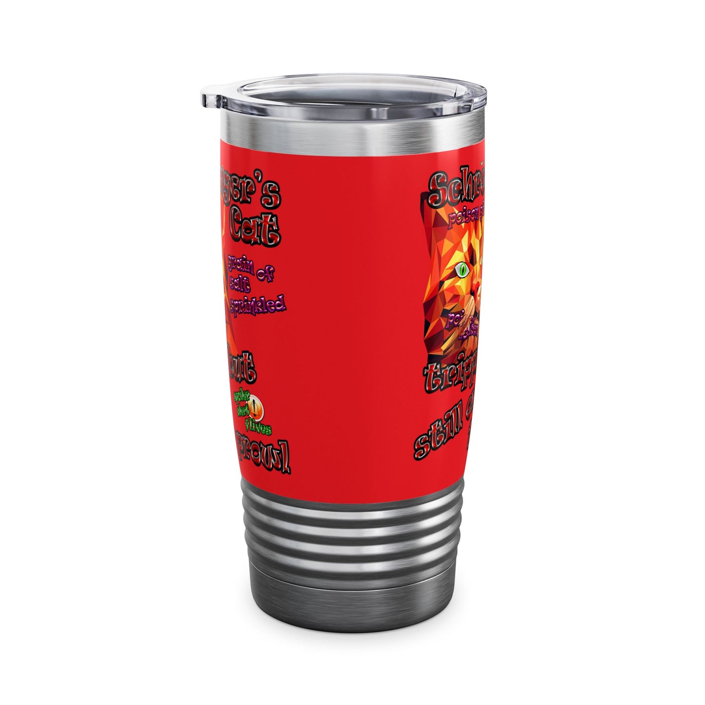 schrodinger's cat - Ringneck Tumbler, 20oz (red)