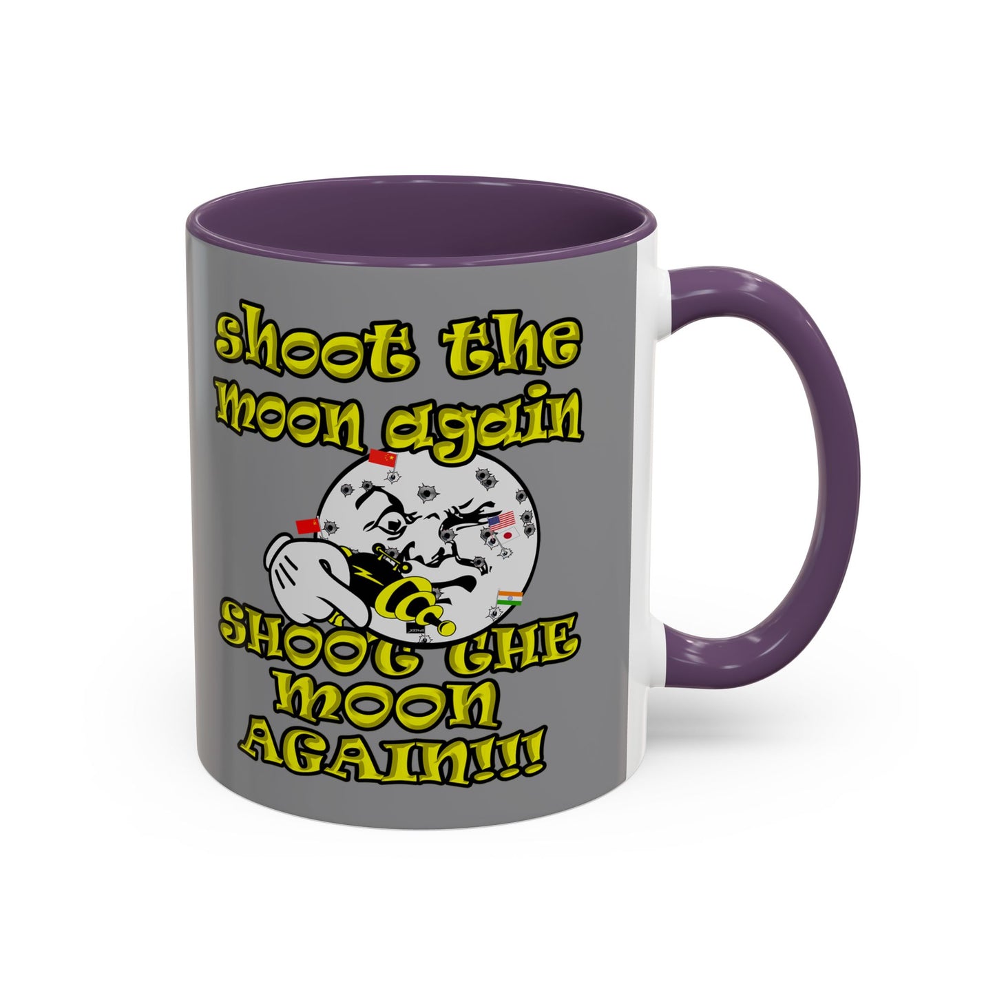 shoot the moon again - Accent Mug (grey)