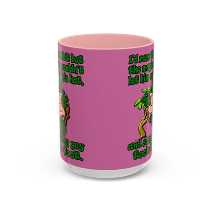turtle race - Accent Mug (light pink)