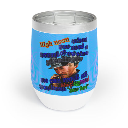high noon - Chill Wine Tumbler (light blue-purple wave)