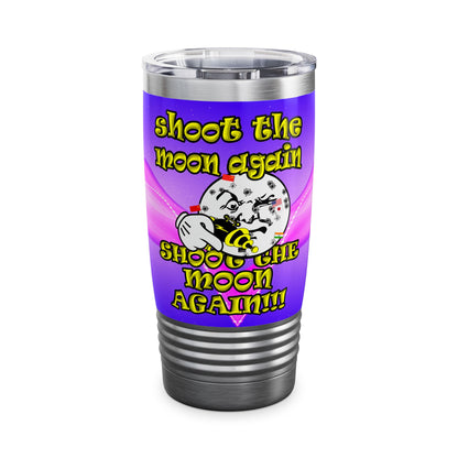 shoot the moon again - Ringneck Tumbler, 20oz (purple-pink wave)