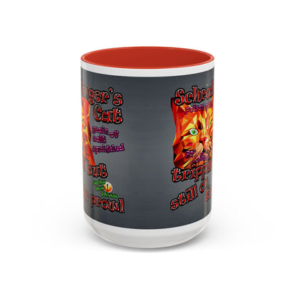 schrodinger's cat - Accent Mug (grey-light grey)
