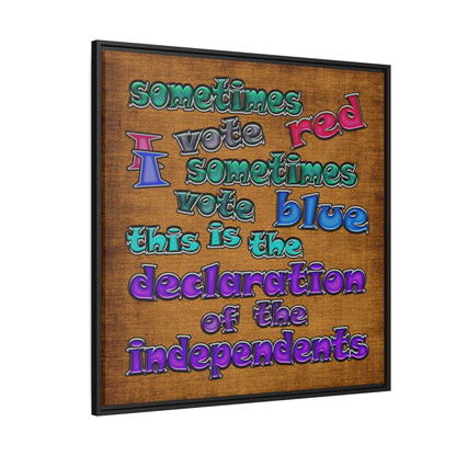 declaration of the independents - framed canvas art (brown papyrus)