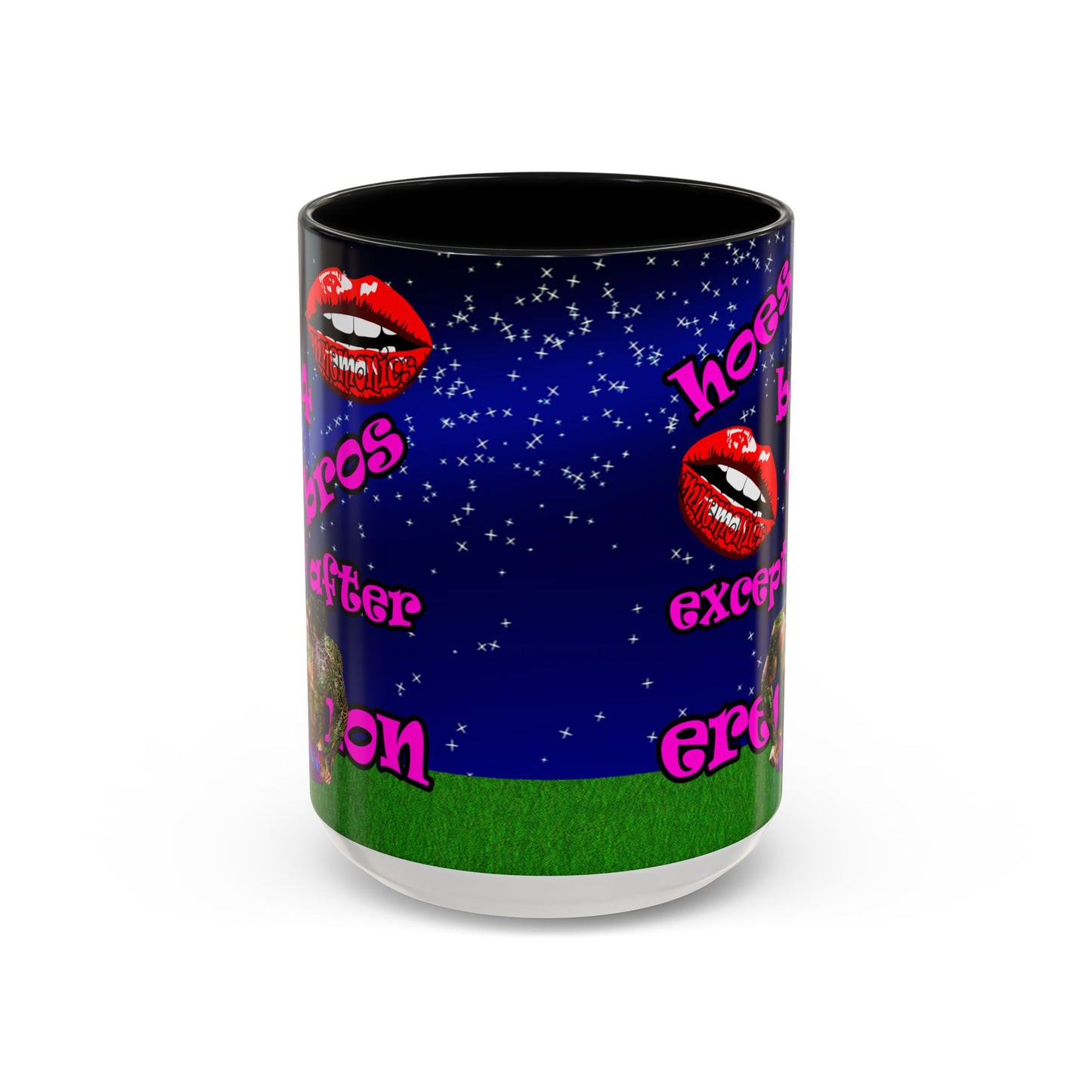 hoes b4 bros - Accent Mug ('snoops' background)