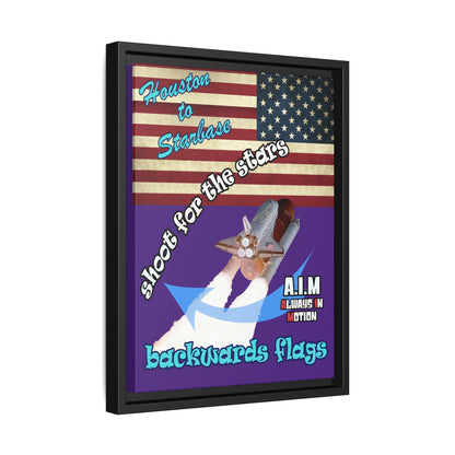 shoot for the stars - framed canvas art (purple)