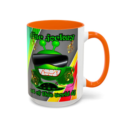 disc jockey - Accent Mug (rainbow split)