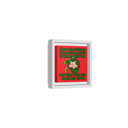 turtle race - framed canvas art (red)