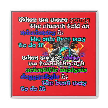 doggystyle - framed canvas art (red)