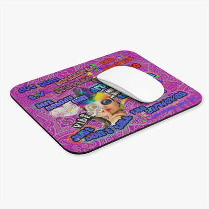 drop the beat - Mouse Pad (Rectangle) (pink swirl)