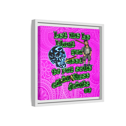 og - framed canvas art (pink swirl)