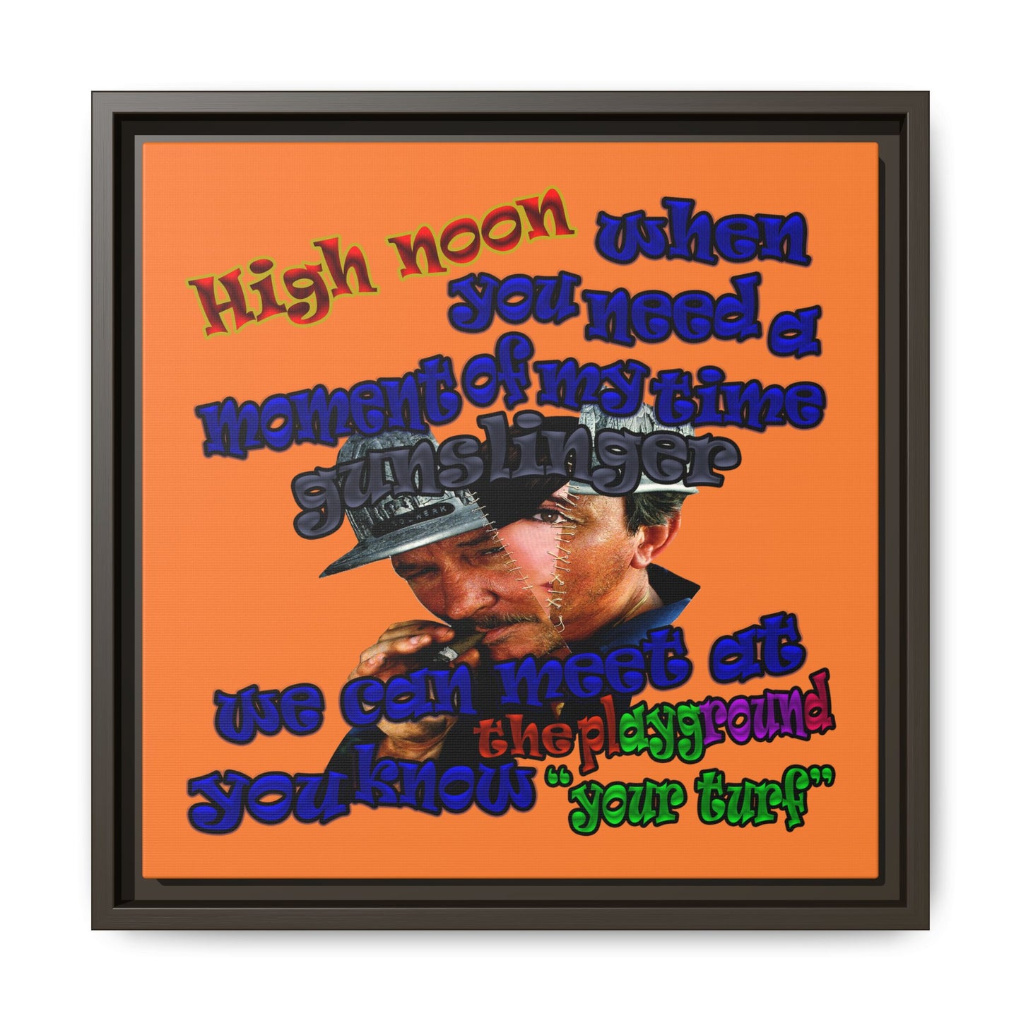 high noon - framed canvas art (crusta)