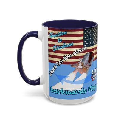 shoot for the stars - Accent Mug (light blue)