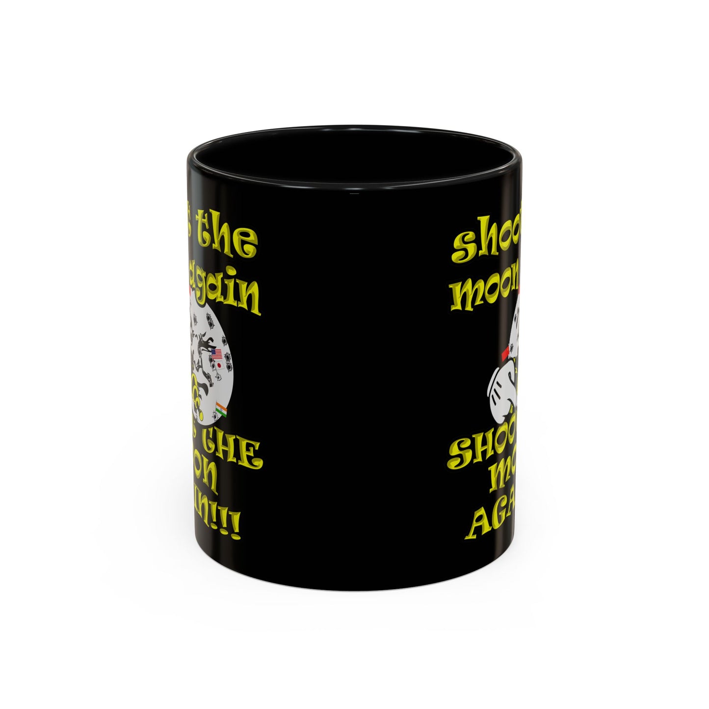 shoot the moon again - Accent Mug (black)