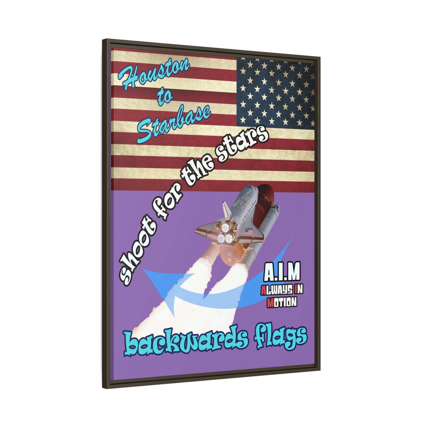 shoot for the stars - framed canvas art (light purple)
