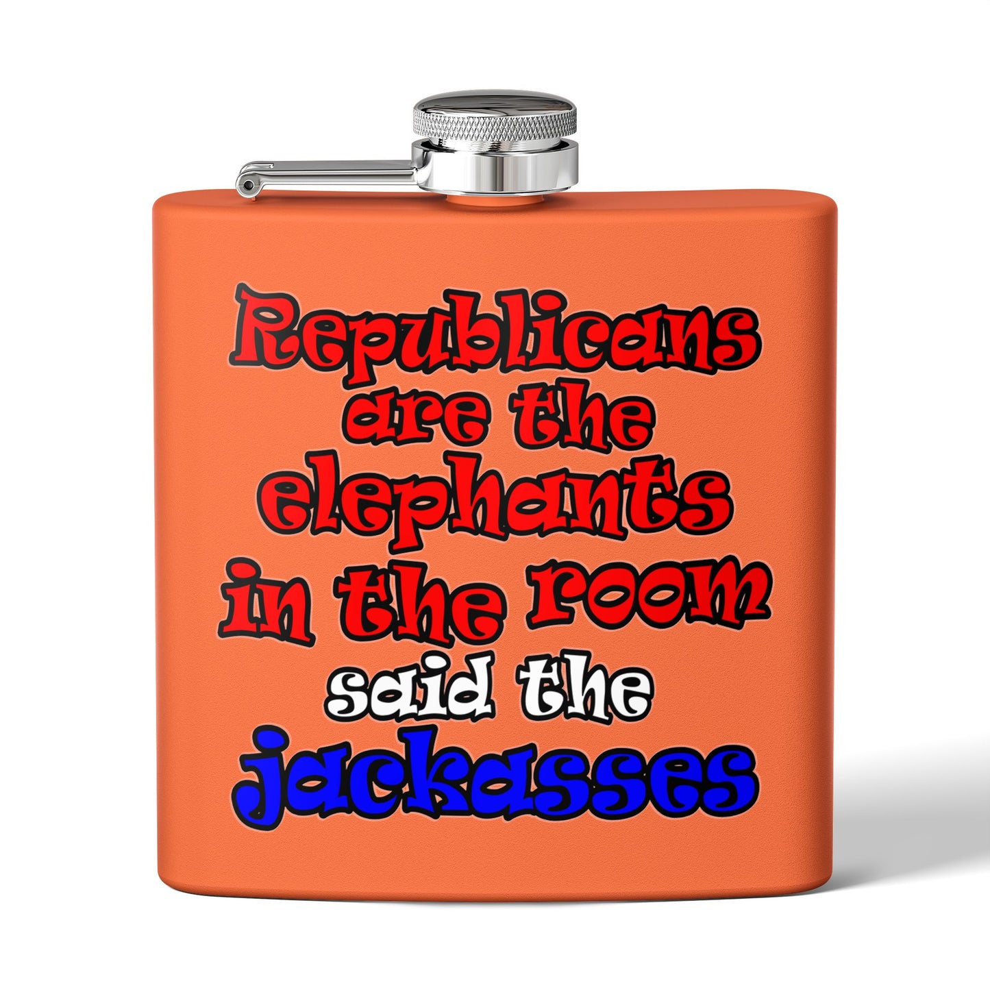 donkeys and elephants - Stainless Steel Flask