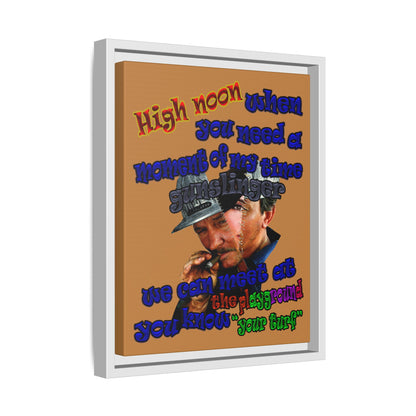 high noon - framed canvas art (light brown)