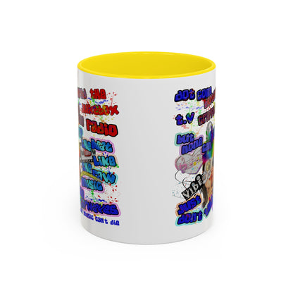 drop the beat - Accent Mug (white)