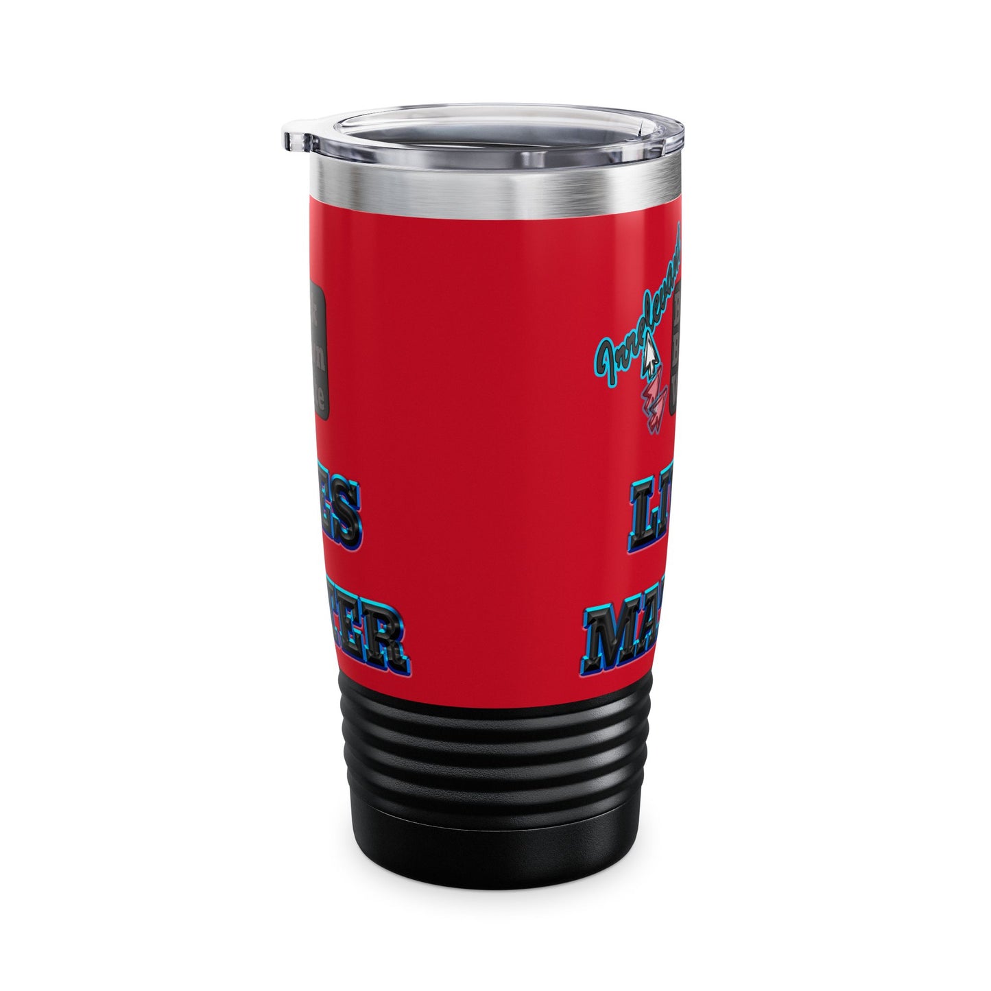 irrelevant - Ringneck Tumbler, 20oz (dark red)