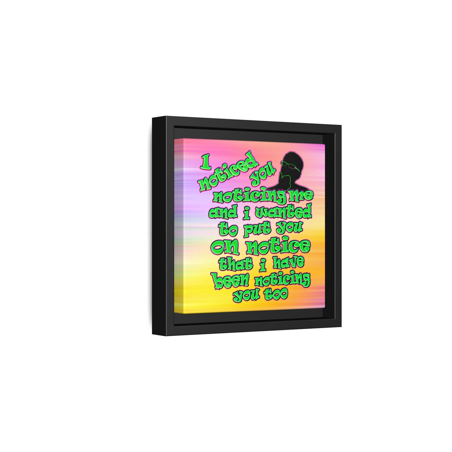 noticed you noticing - framed canvas art (color blur)