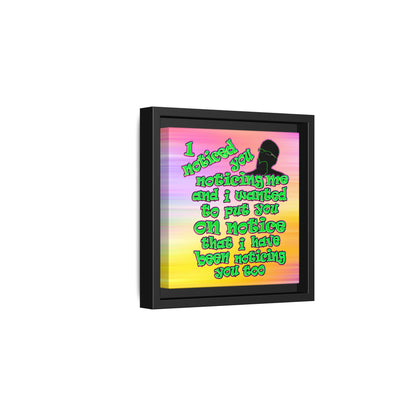 noticed you noticing - framed canvas art (color blur)
