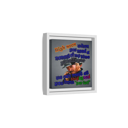 high noon - framed canvas art (grey-light grey)