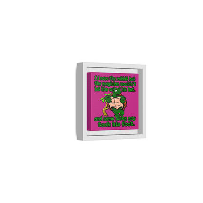 turtle race - framed canvas art (pink)