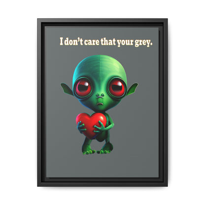 I don't care that your grey - framed canvas art (dark grey)