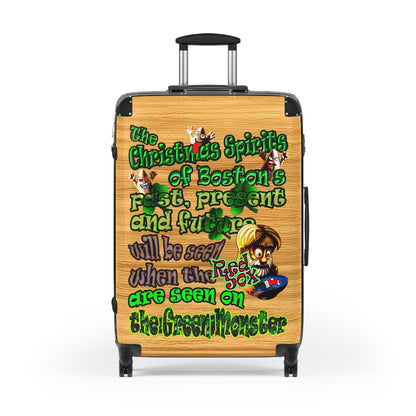 christmas spirits of boston - Suitcase (butterscotch wood finish)