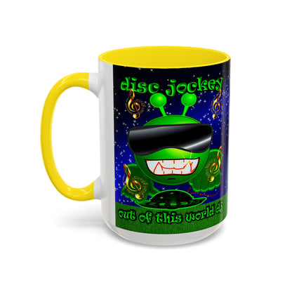 disc jockey - Accent Mug ('snoops' background)