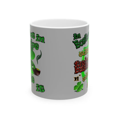 celtics logo - White Mug (light grey)