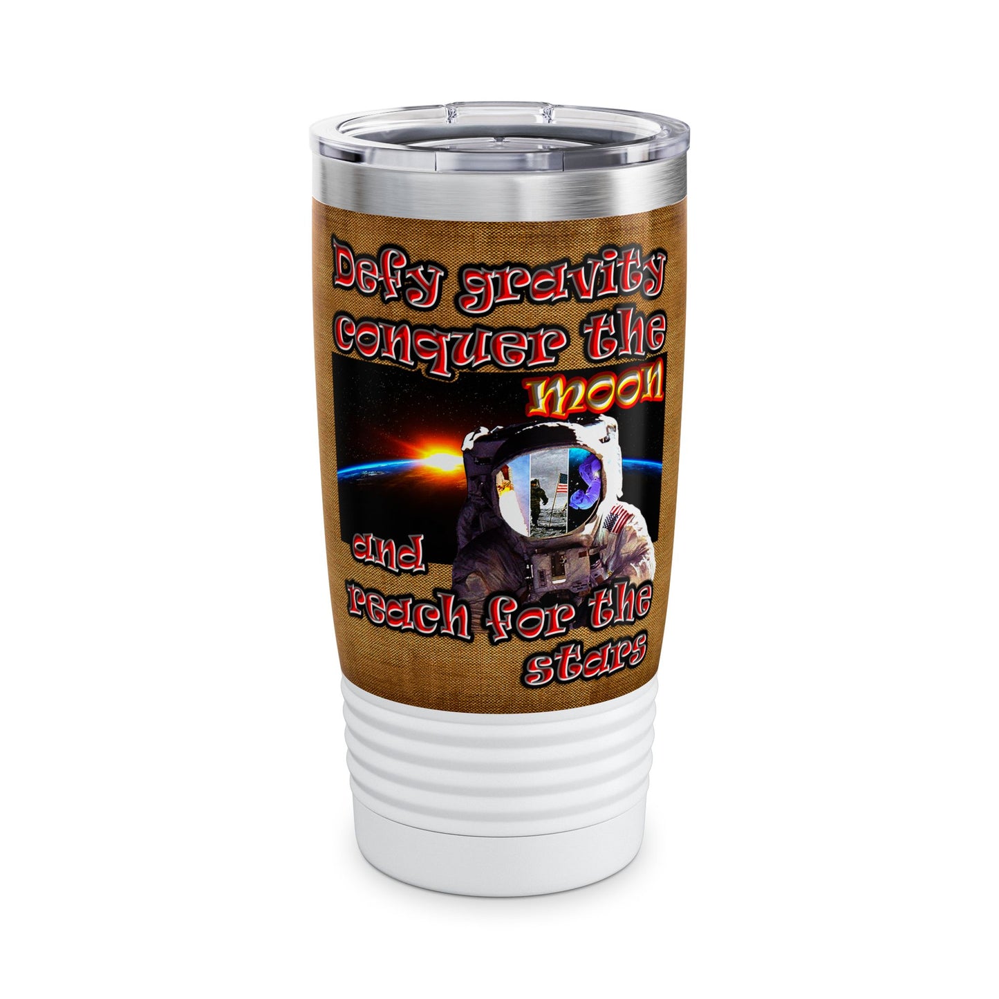 defy conquer reach - Ringneck Tumbler, 20oz (brown papyrus)