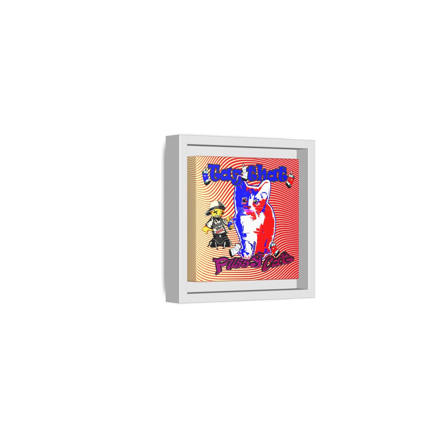 tag that - framed canvas art (yellow-orange wave)