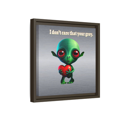 I don't care that your grey - framed canvas art (brushed nickel)