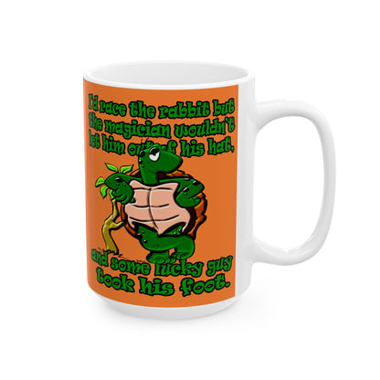 turtle race - White Mug (crusta)