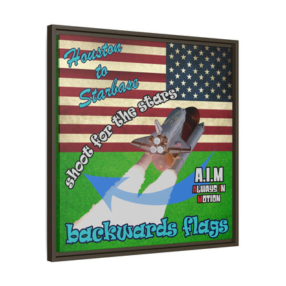 shoot for the stars - framed canvas art (green turf)