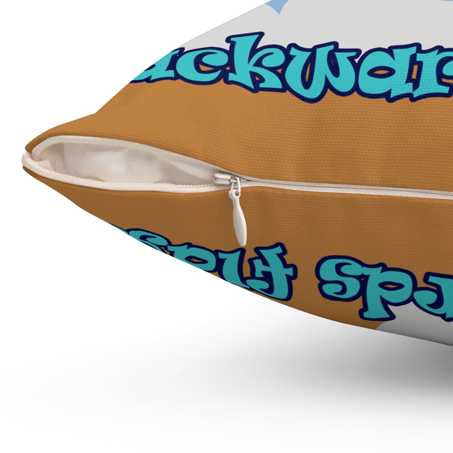 shoot for the stars - Spun Polyester Square Pillow - (light brown)