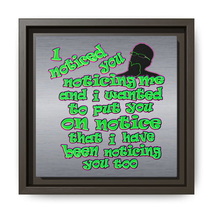 noticed you noticing - framed canvas art (brushed nickel)
