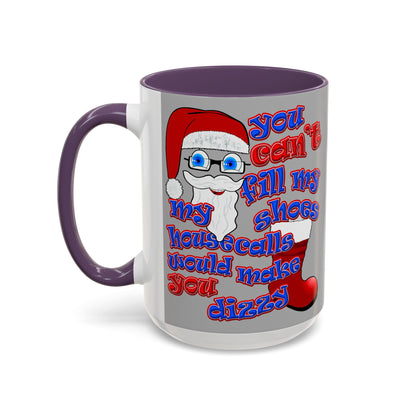 santa's shoes - Accent Mug (light grey)