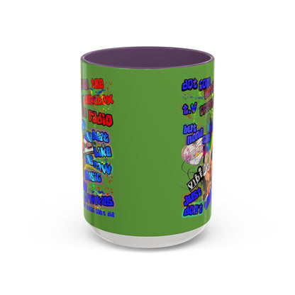 drop the beat - Accent Mug (green)