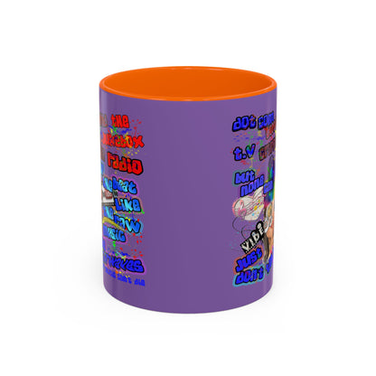 drop the beat - Accent Mug (light purple)
