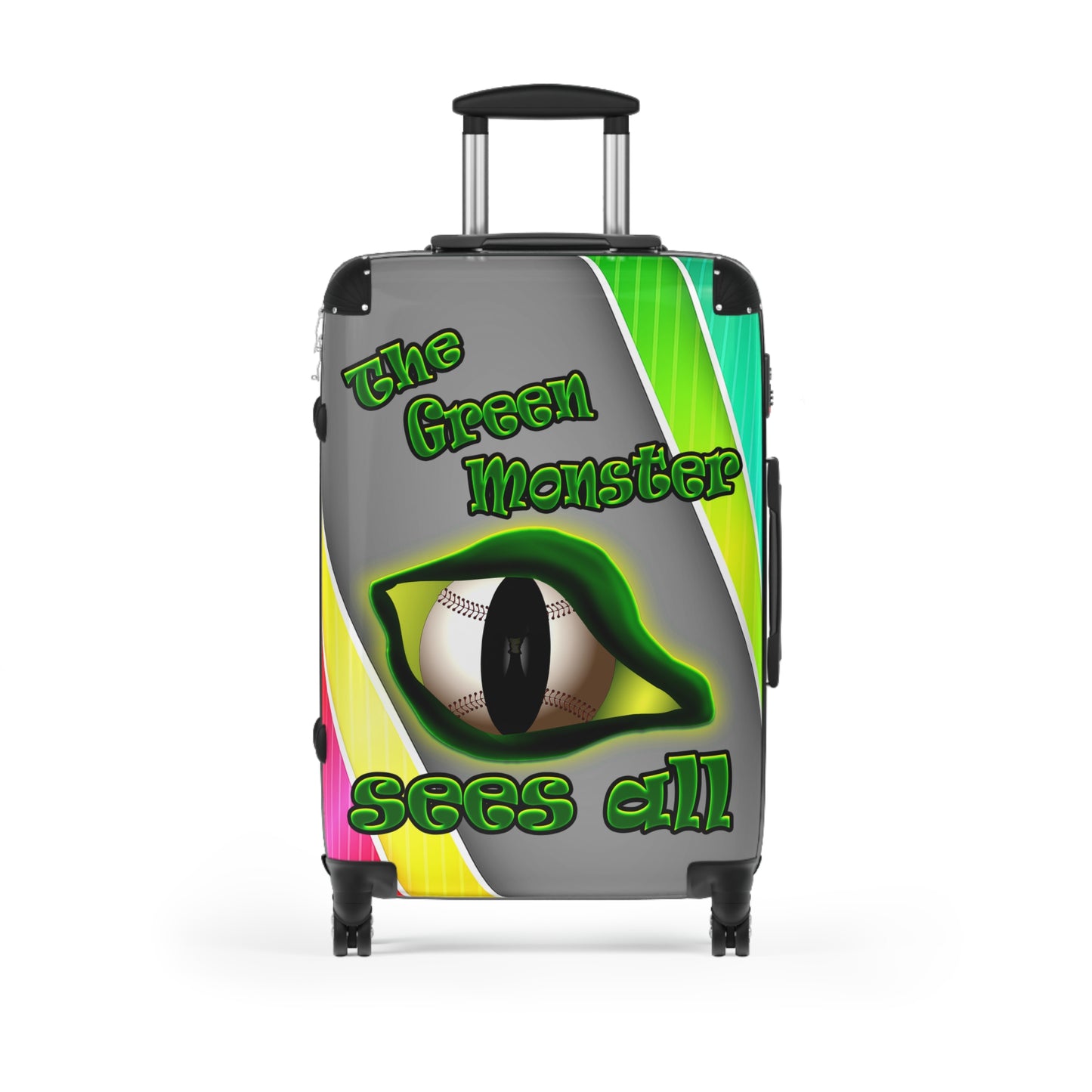 green monster - Suitcase (rainbow split)