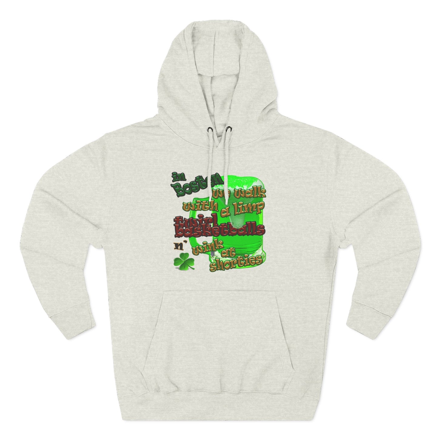 celtics logo - Three-Panel Fleece Hoodie