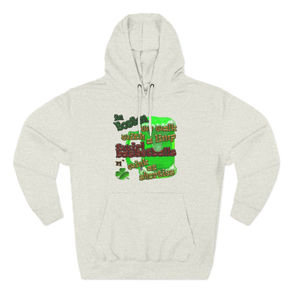 celtics logo - Three-Panel Fleece Hoodie