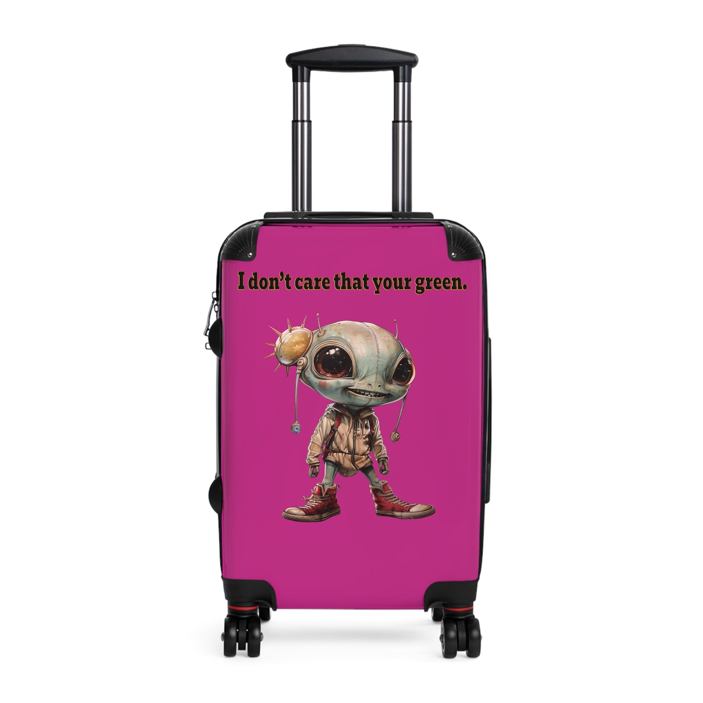 I don't care that your green - Suitcase (pink)